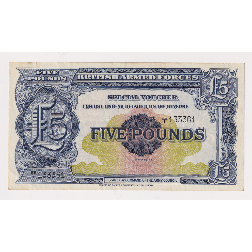 British Armed Forces 1958 5 Pounds, 2nd Series, Pick #M23