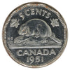 1951 Canada 5-cents Brilliant Uncirculated (MS-63) Corrosion