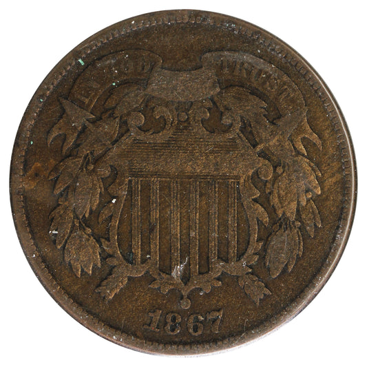 1867 USA 2 Cents F-VF (F15)