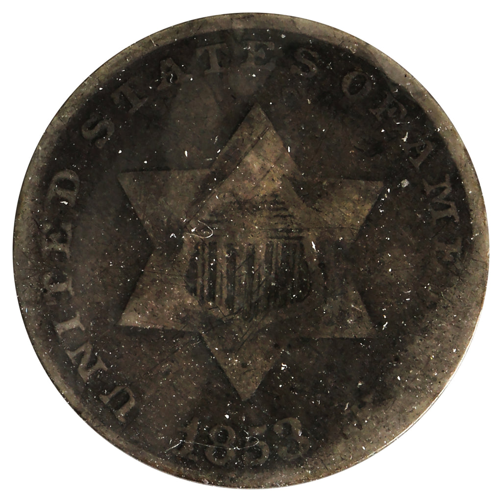 1853 USA 3 Cents