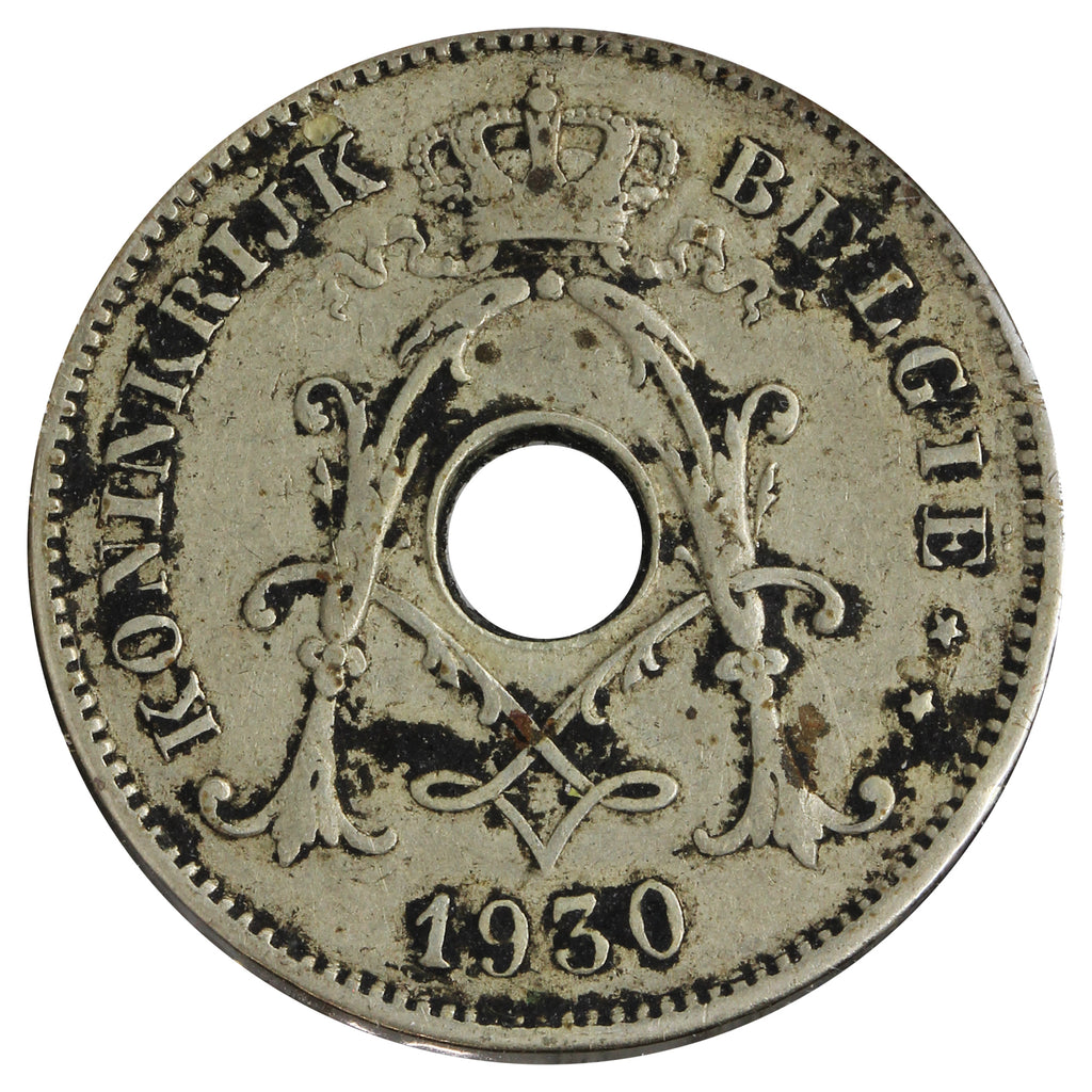 Belgium 1930 10 Centimes Very Fine (VF20) Impaired