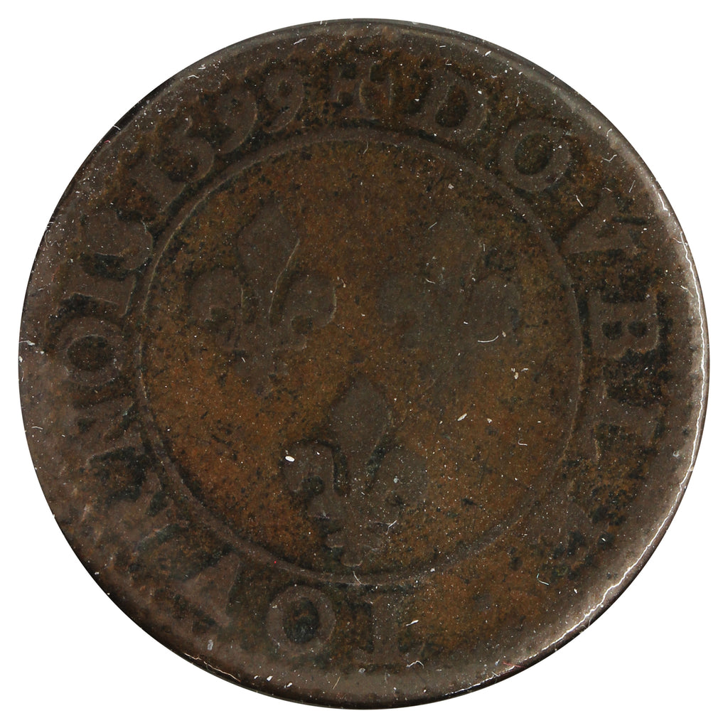 France 1599 2 Denier G-VG (G6)