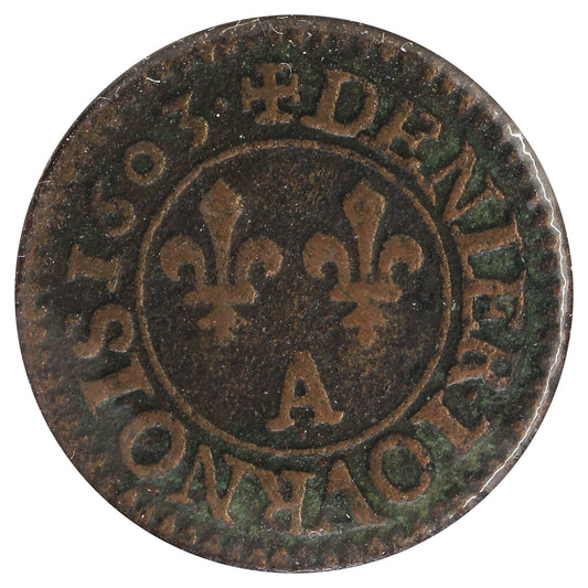France 1603A 2 Denier Fine (F12)