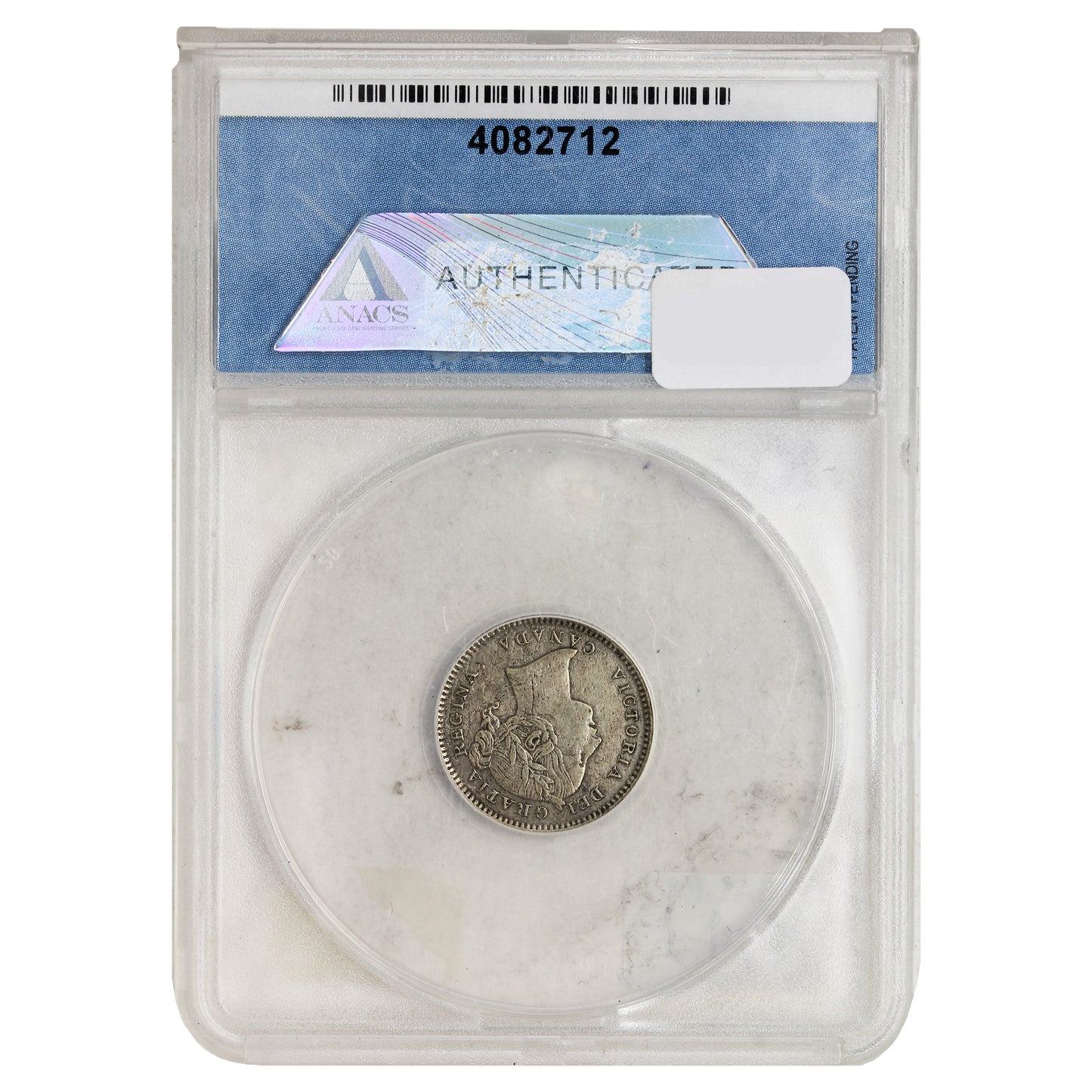 1893 Flat Top 3 Canada 10-cents ANACS Certified VF20 Corrosion, Cleaned