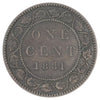 1881H Obv. 1a Canada 1-cent Very Fine (VF20) Scratched, marks, or impaired