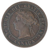 1881H Obv. 1a Canada 1-cent Very Fine (VF20) Scratched, marks, or impaired