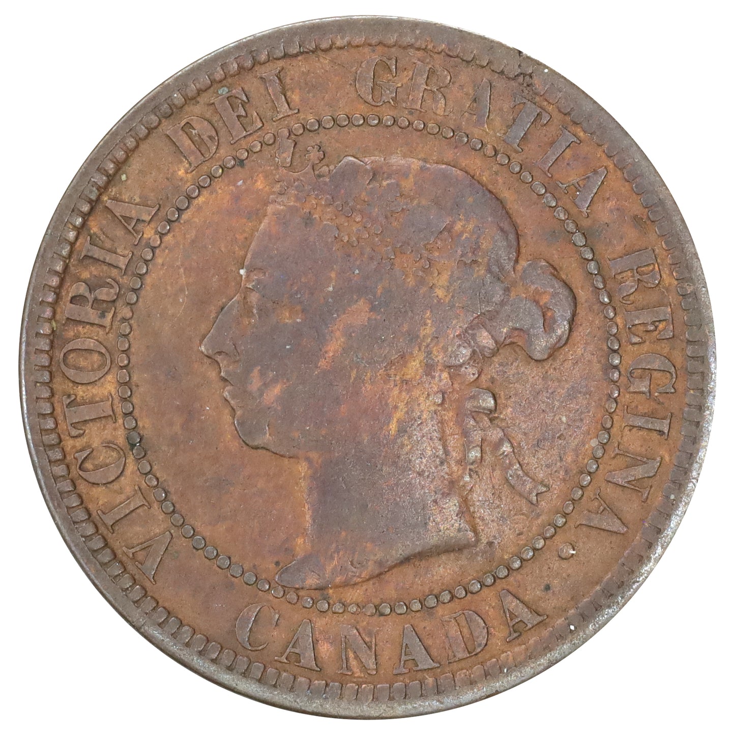 1890 Canada 1-cent Very Good (VG8) Scratched, marks, or impaired
