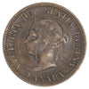 1891 SDLL Obv. 3 Canada 1-cent F-VF (F15) Scratched, marks, or impaired