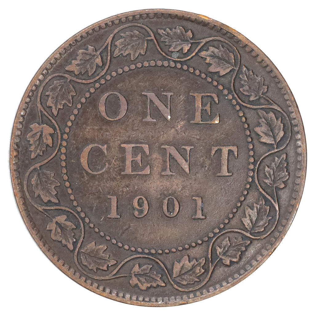1901 Canada 1-cent Very Fine (VF20) Scratched, marks, or impaired
