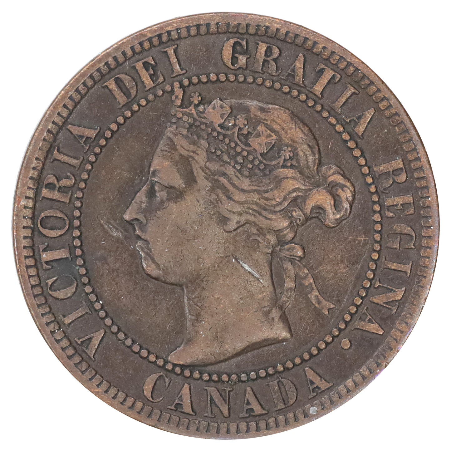 1901 Canada 1-cent Very Fine (VF20) Scratched, marks, or impaired