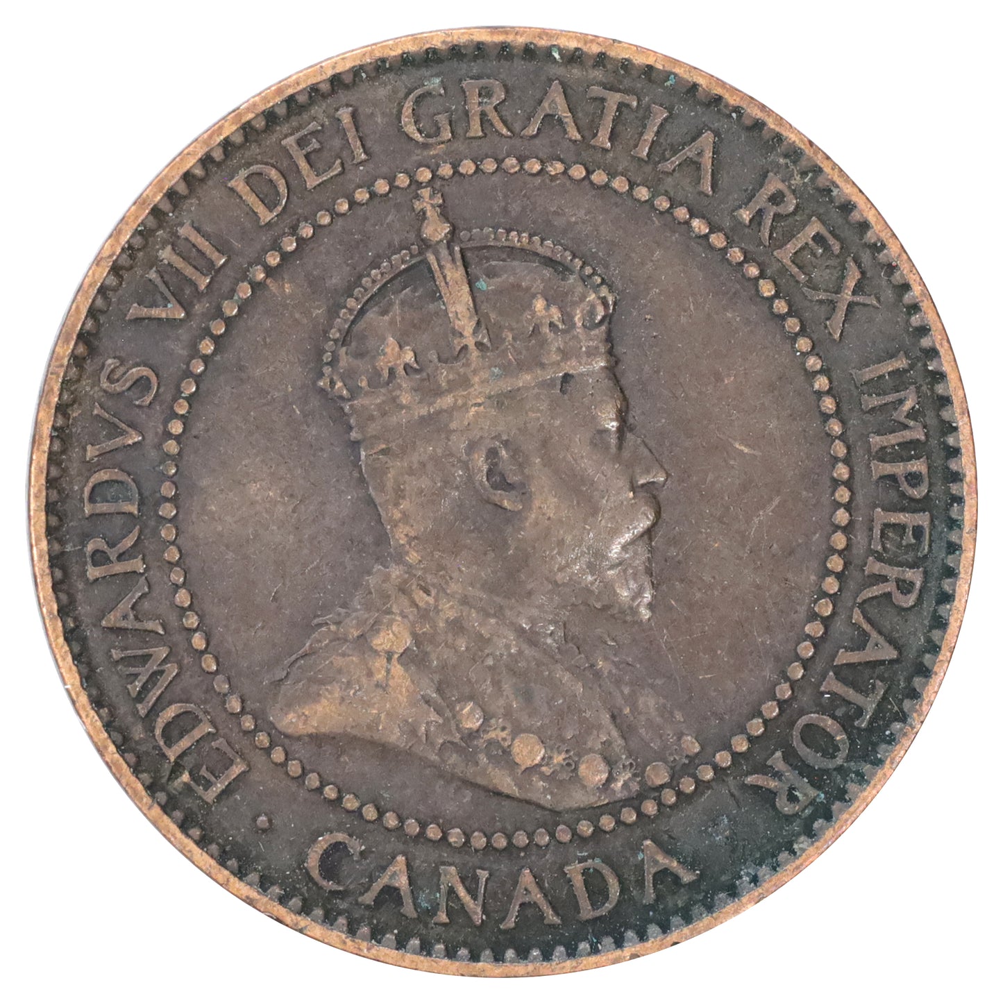 1904 Canada 1-cent F-VF (F15) Scratched, marks, or impaired