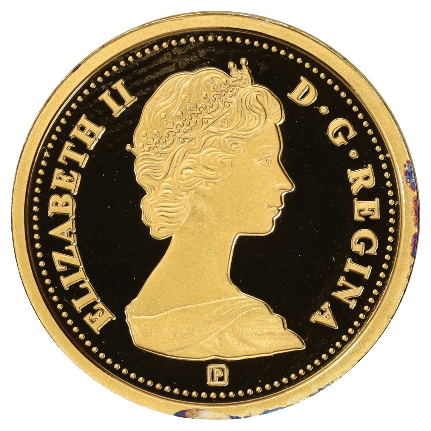 1967-2017 Centennial Commemorative Canada 1-cent Gold Plated Proof Silver (Impaired)