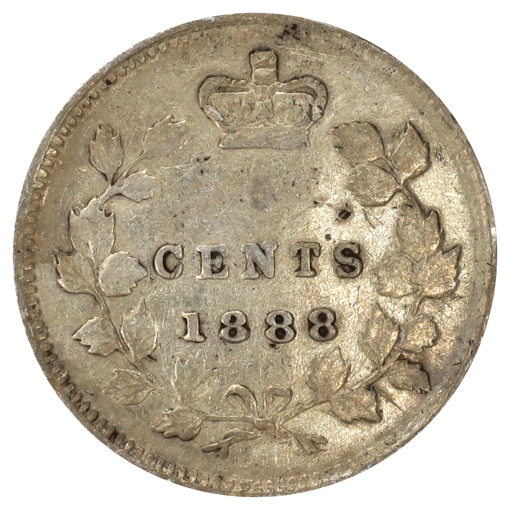 1888 Canada 5-cents Very Fine (VF20) Scratched, marks, or impaired
