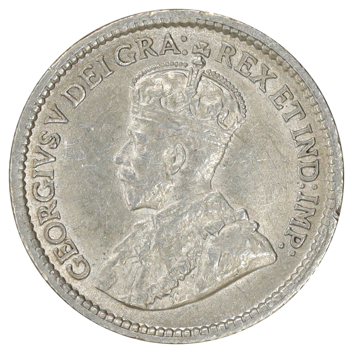 1913 Canada 5-cents AU-UNC (AU55) Scratched, marks, or impaired