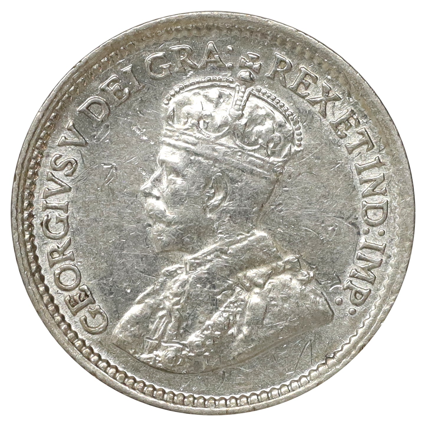 1915 Canada 5-cents EF-AU (EF45) Scratched, marks, or impaired