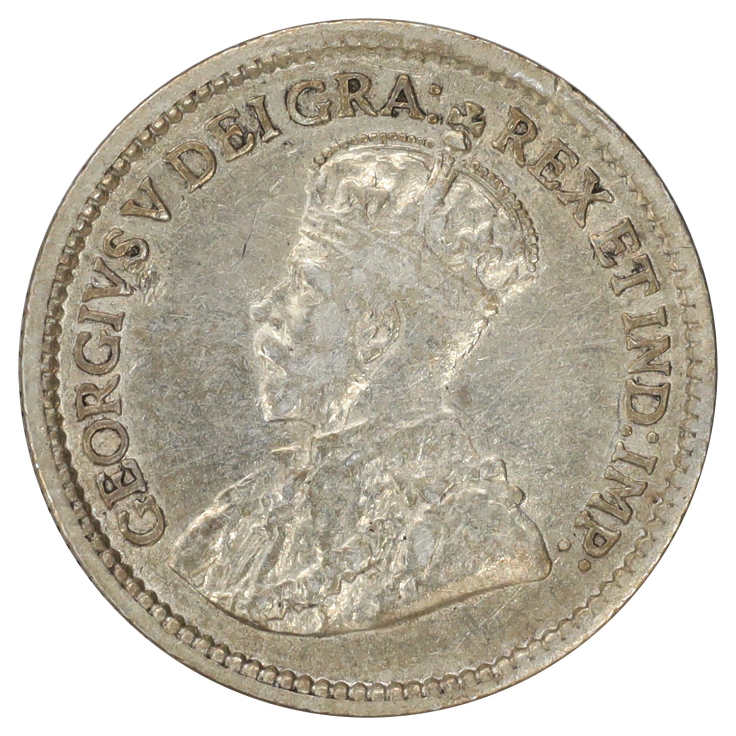 1915 Canada 5-cents F-VF (F15) Scratched, marks, or impaired