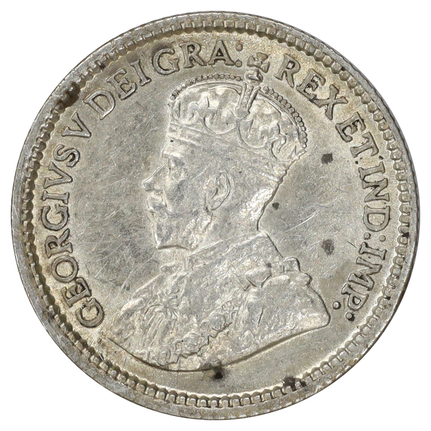 1916 Canada 5-cents Almost Uncirculated (AU50) Scratched, marks, or impaired