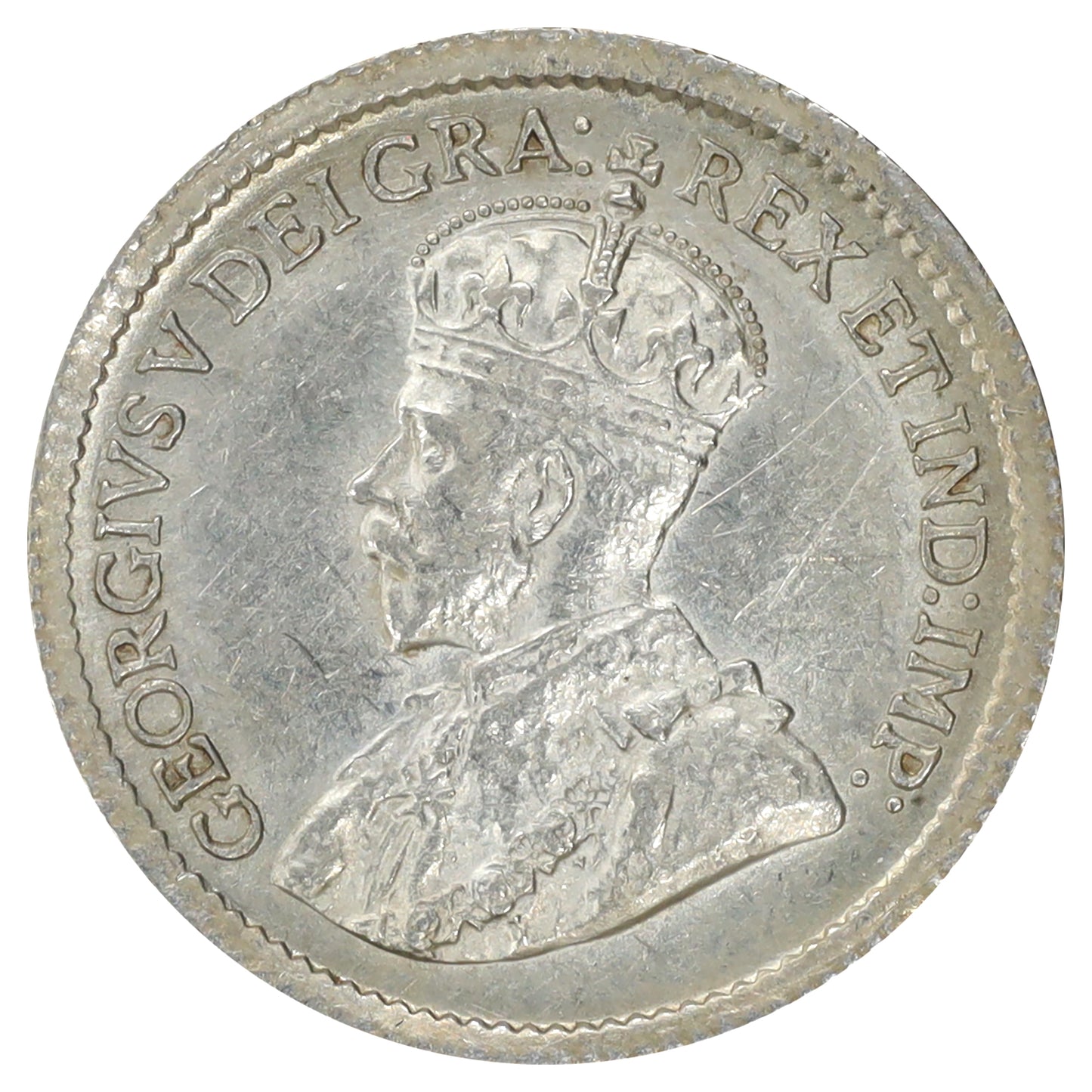 1919 Canada 5-cents Almost Uncirculated (AU50) Scratched, marks, or impaired