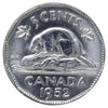 1952 Canada 5-cents Brilliant Uncirculated (MS63) Scratched, marks, or impaired