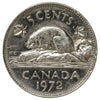 ERROR 1972 Canada 5-cents (Faulty planchet, ruptured air bubble)