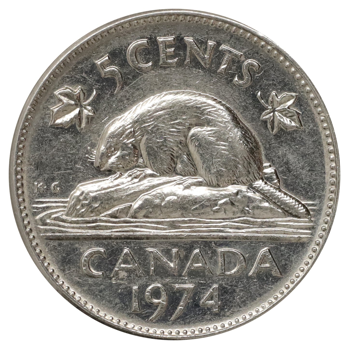 ERROR 1974 Canada 5-cents (Bug tail)