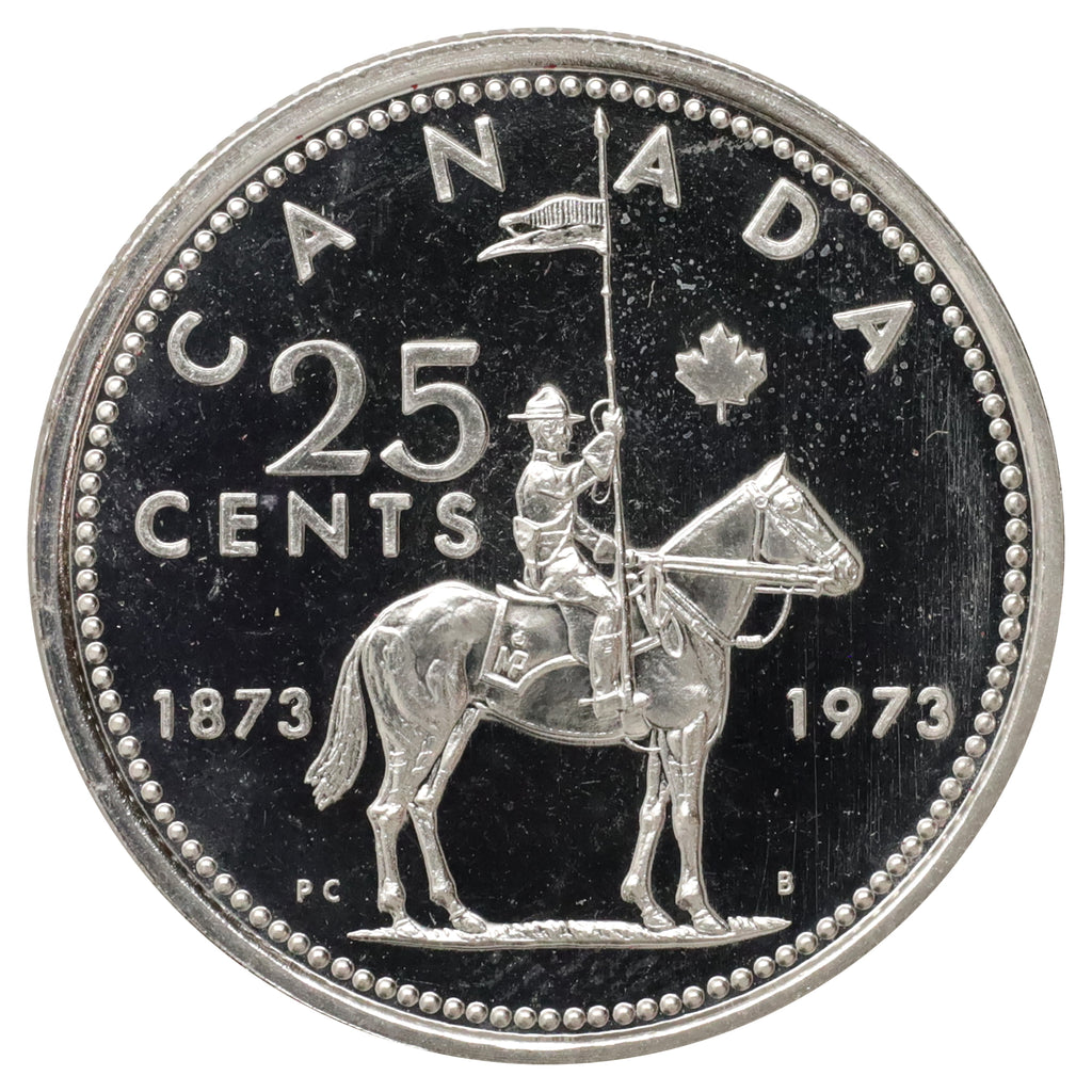 1973 Canada 25-cents Specimen (lightly toned)