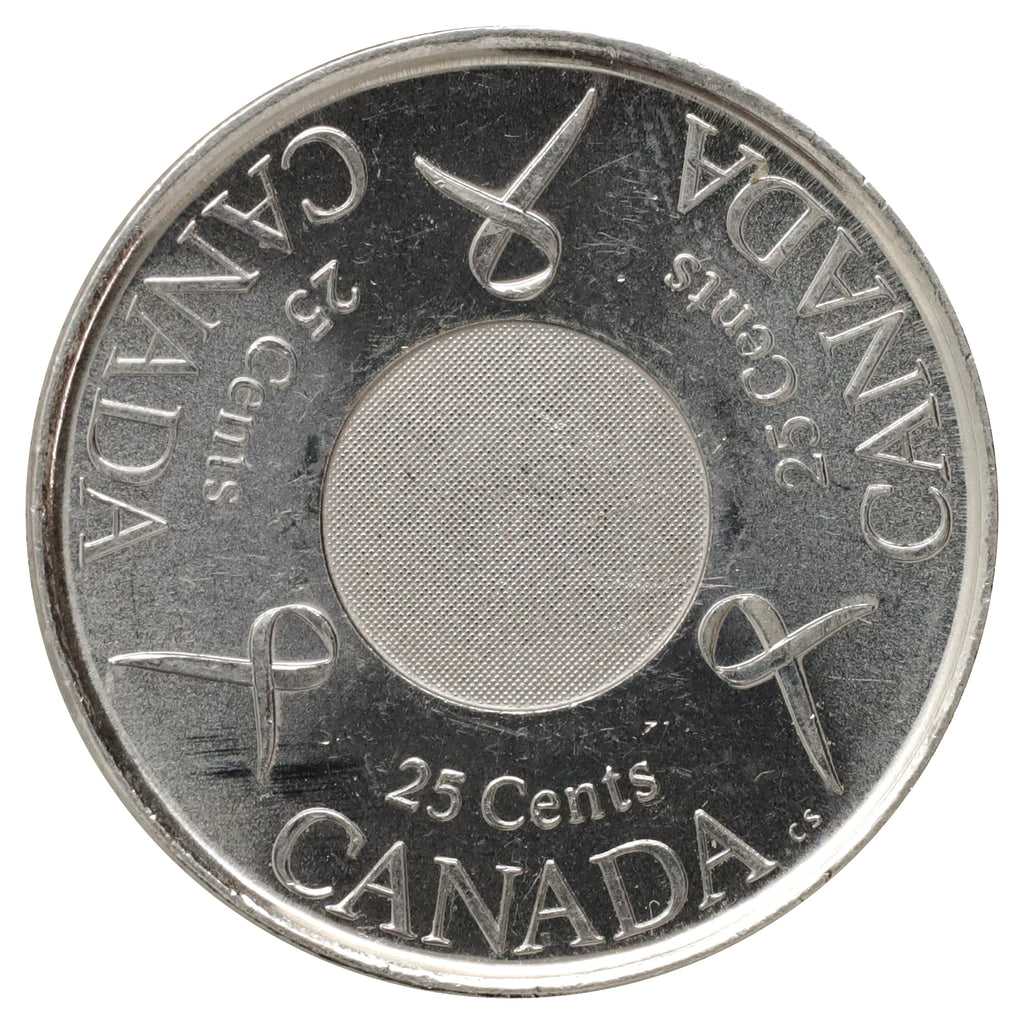 2006 (test) Breast Cancer Ribbon 25-cents Proof Like (Scratched, marks, or impaired)