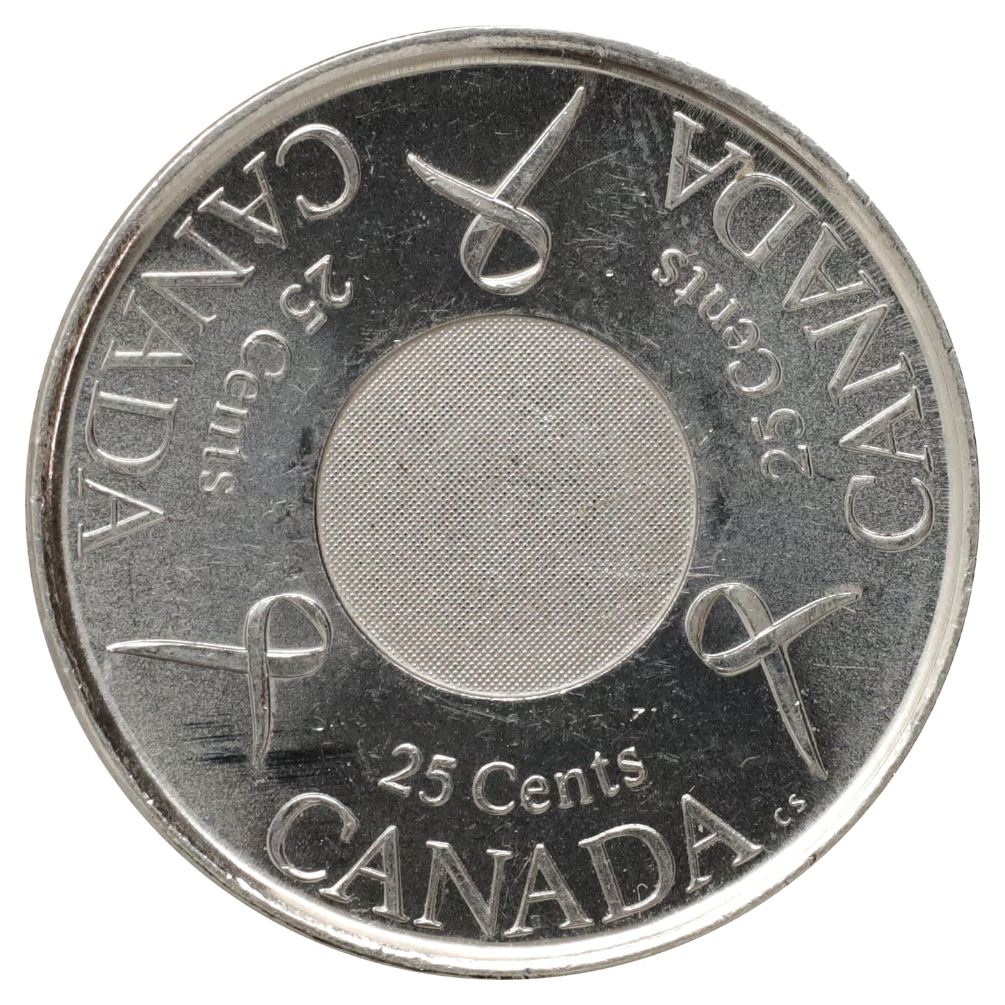 2006 (test) Breast Cancer Ribbon 25-cents Proof Like (Scratched, marks, or impaired)