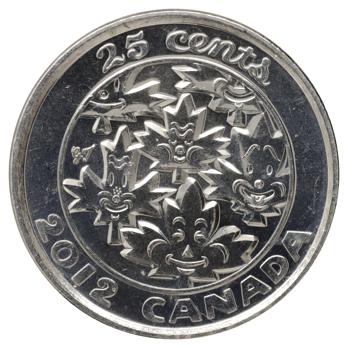 2012 Oh Canada 25-cents Brilliant Uncirculated (MS63) Scratched, marks, or impaired