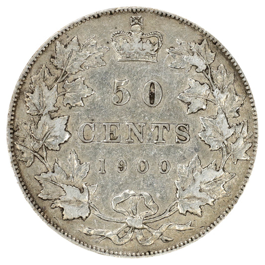 1900 Canada 50-cents F-VF (F12) Scratched, marks, or impaired
