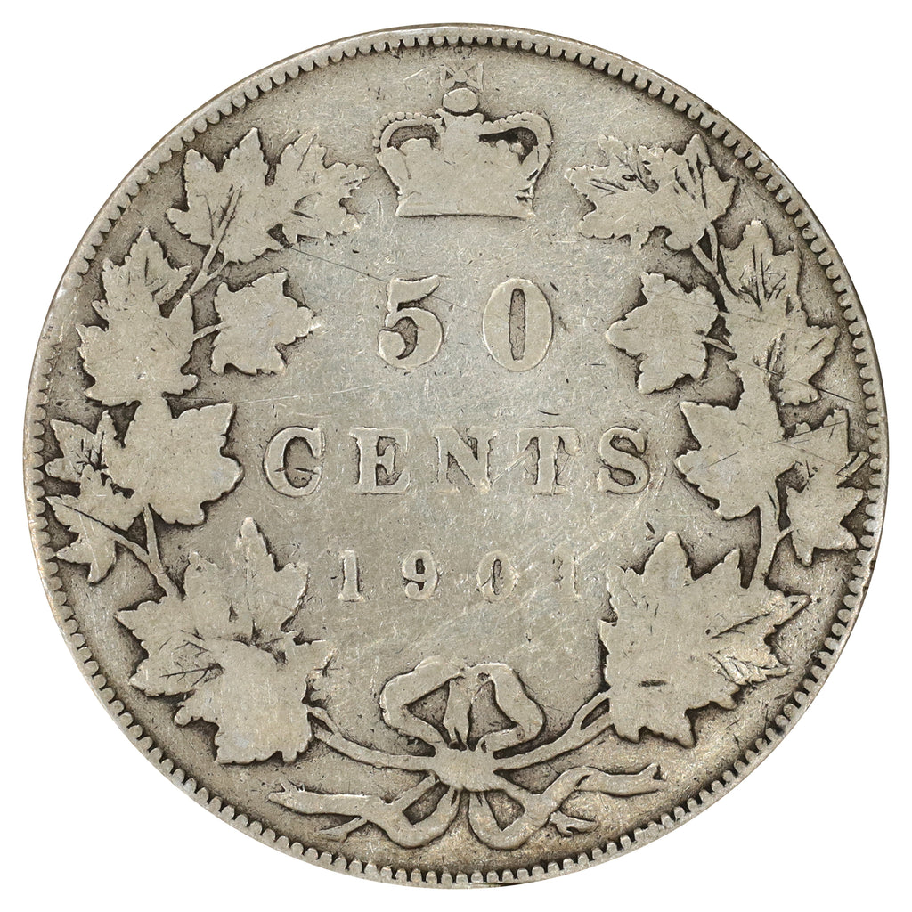 1901 Canada 50-cents G-VG (G6) Scratched, marks, or impaired