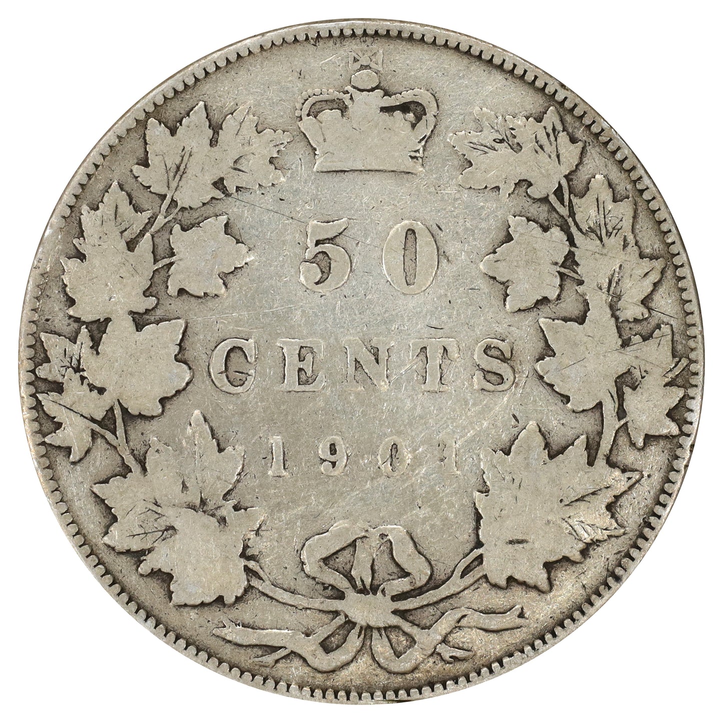 1901 Canada 50-cents G-VG (G6) Scratched, marks, or impaired