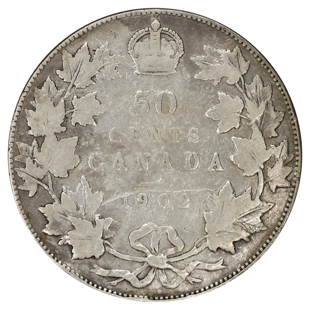 1902 Canada 50-cents VG-F (VG10) Scratched, marks, or impaired