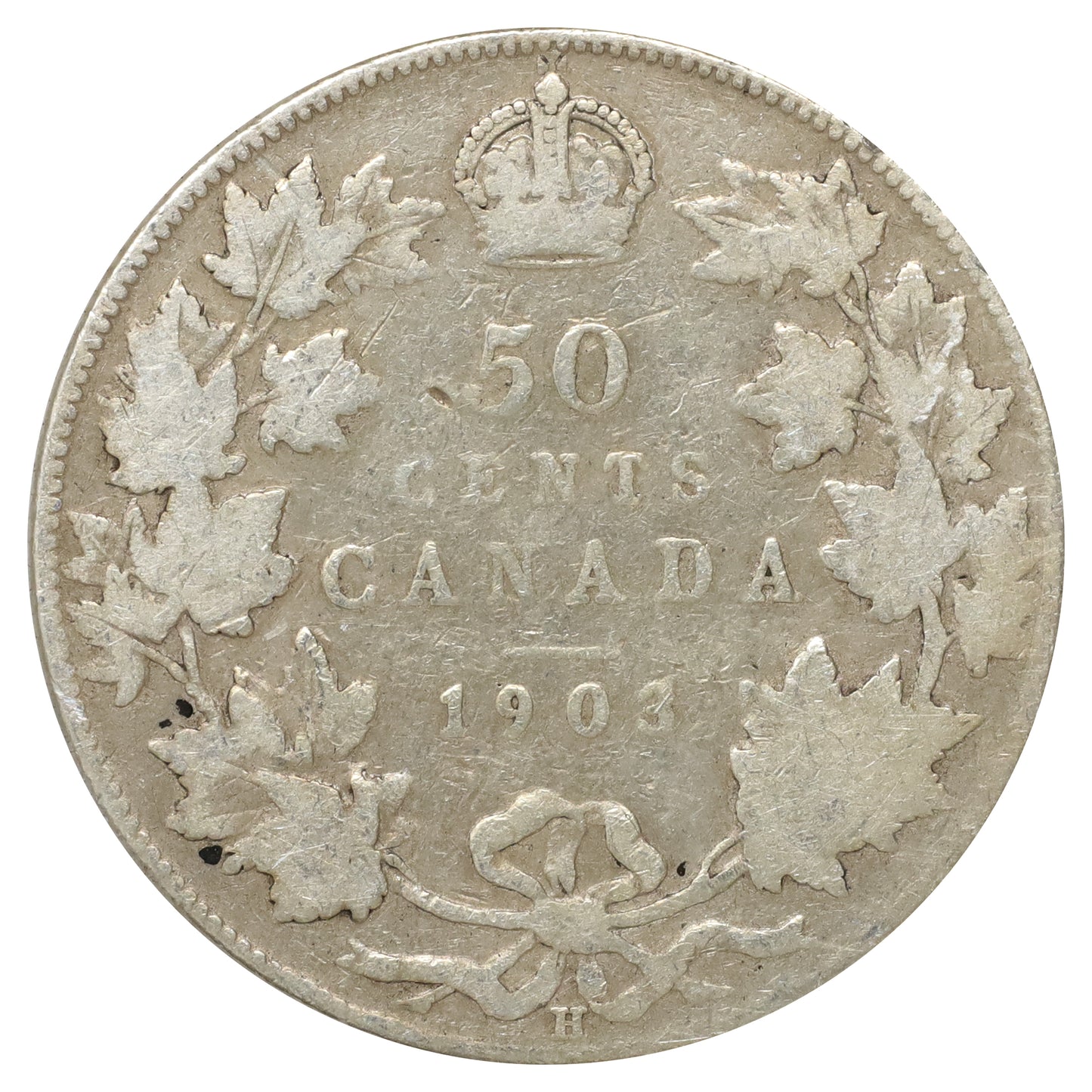 1903H Canada 50-cents Very Good (VG8) Scratched, marks, or impaired
