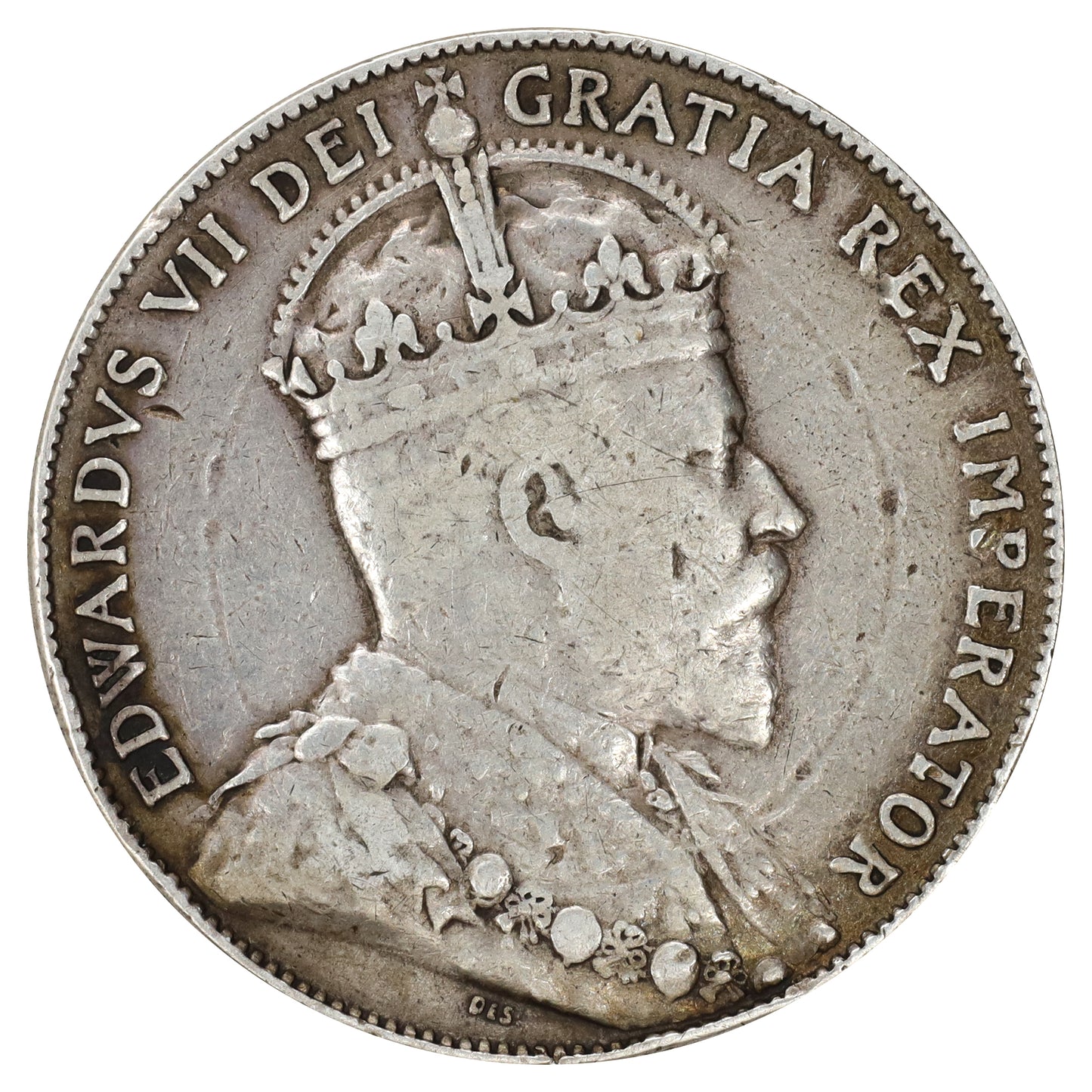 1908 Canada 50-cents Very Fine (VF20) Scratched, marks, or impaired
