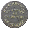 LC-15A1 (1832) Lower Canada T.S. Brown & Co. Halfpenny Token Very Fine (VF20) corrosion