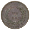 LC-33A1 No Date Lower Canada Un Sou Agriculture & Commerce Token Very Fine (VF20) cleaned