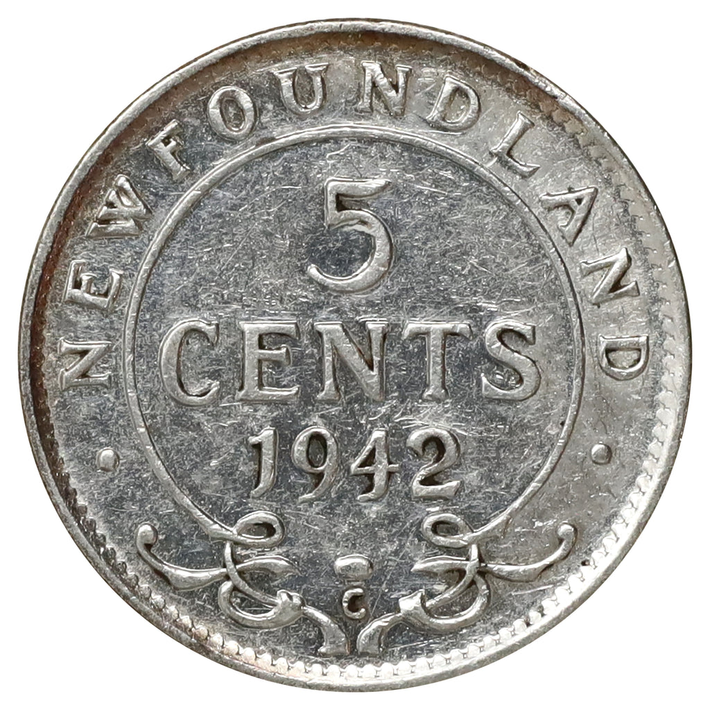 1942C Newfoundland 5-cents Very Fine (VF20) Scratched, marks, or impaired