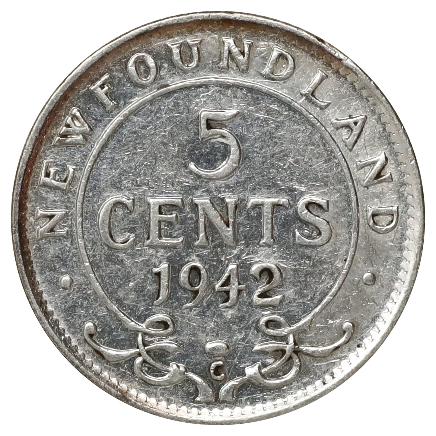1942C Newfoundland 5-cents Very Fine (VF20) Scratched, marks, or impaired