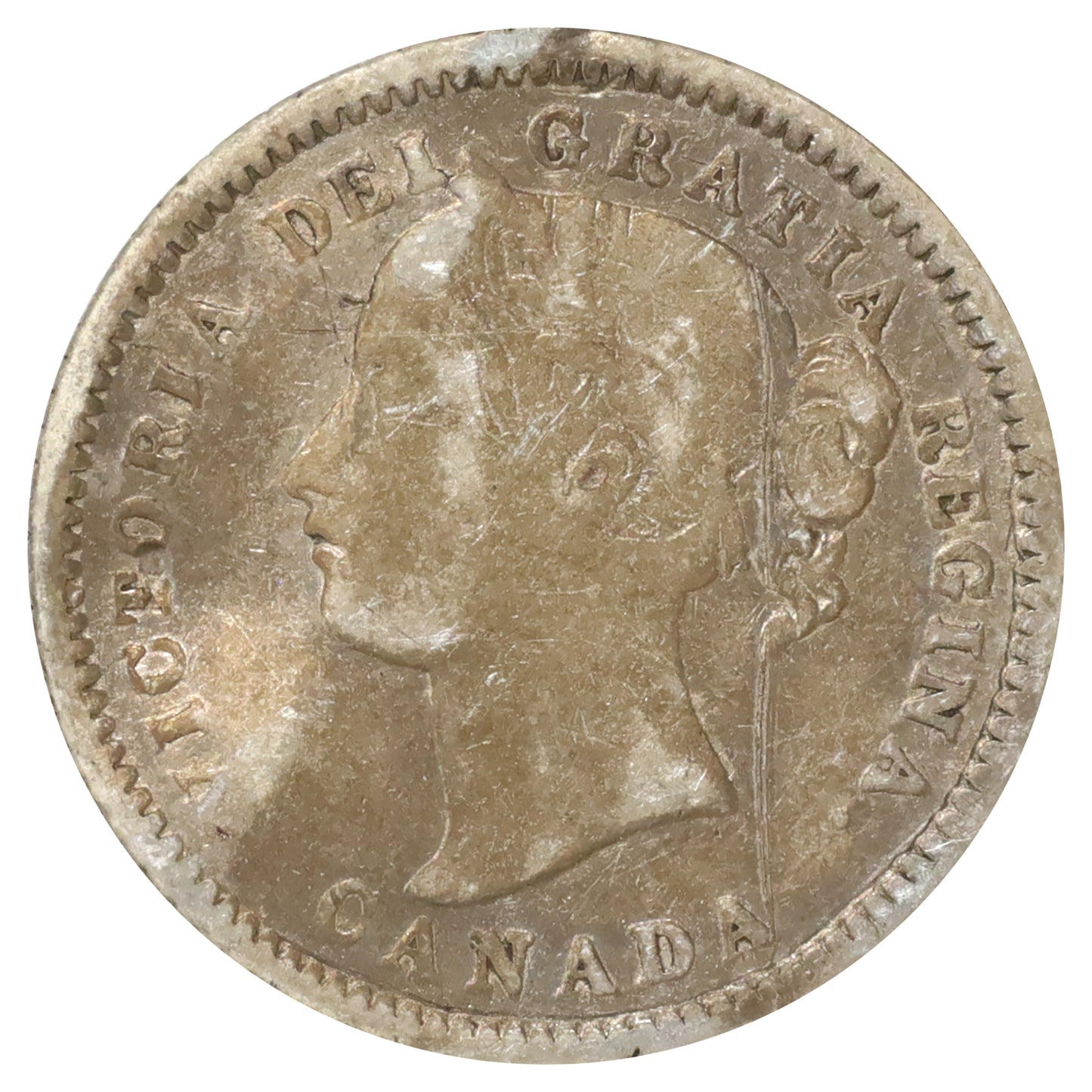 Love Token Engraved on Victorian Dime