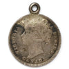 Love Token Engraved on Victorian Dime with Loop