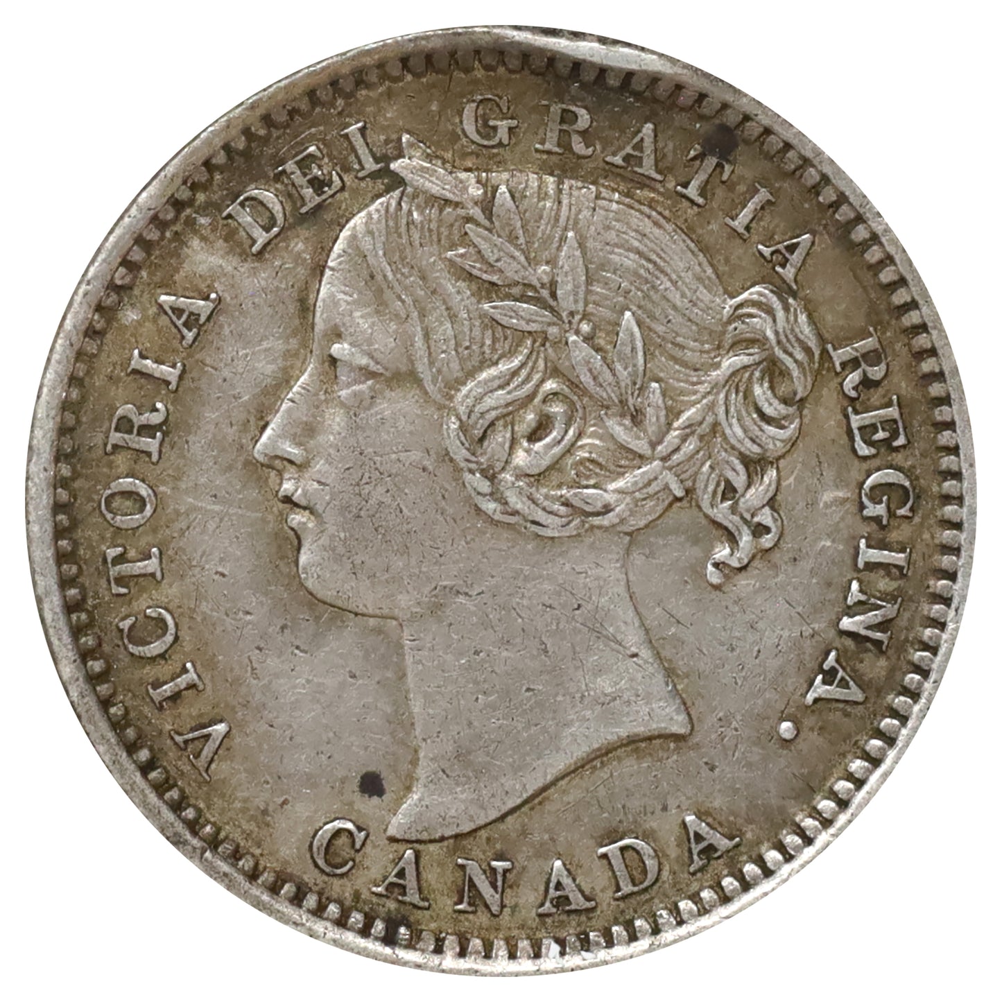 Love Token Engraved on Victorian Dime: Initials "W.S."