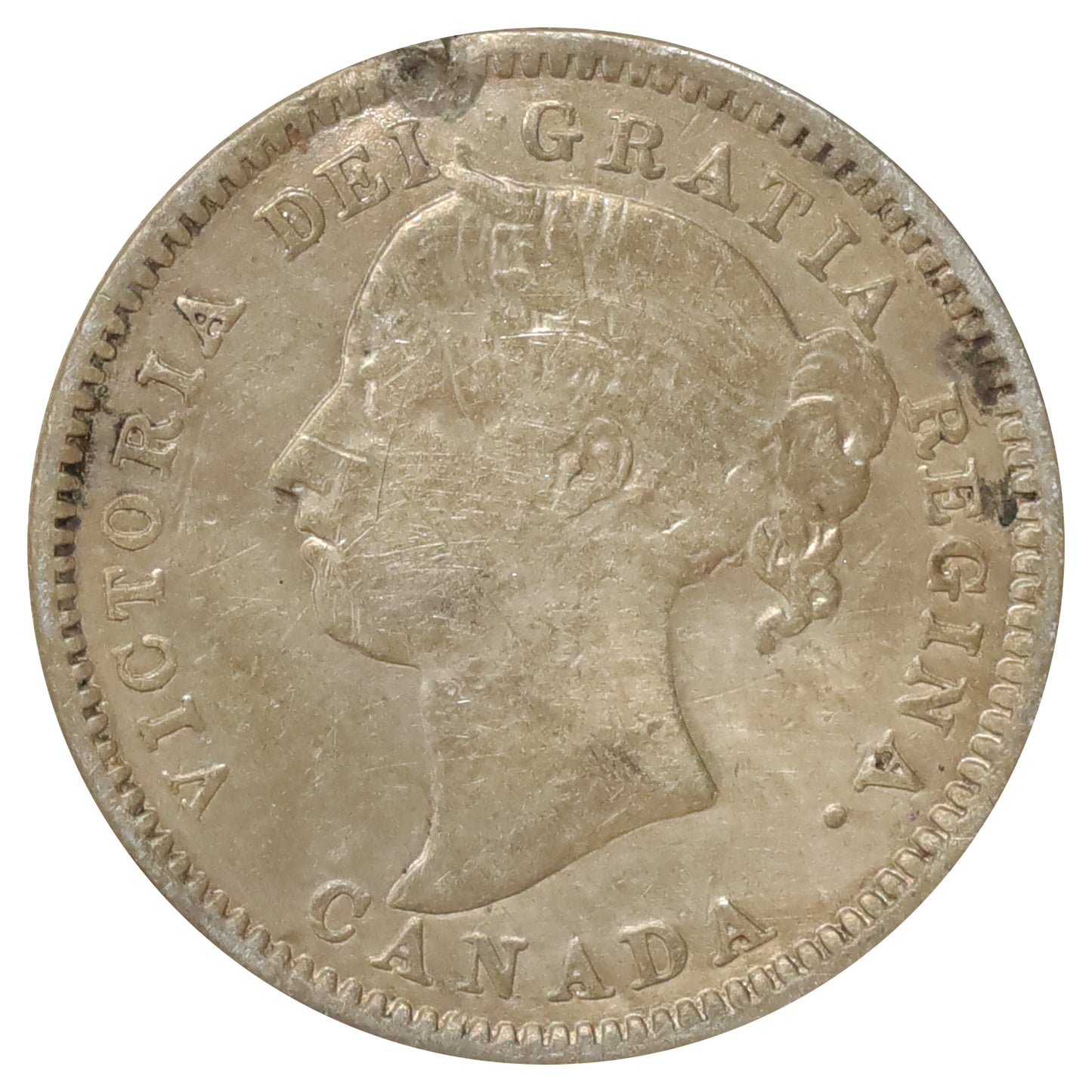 Love Token Engraved on Victorian Dime: "Ada"