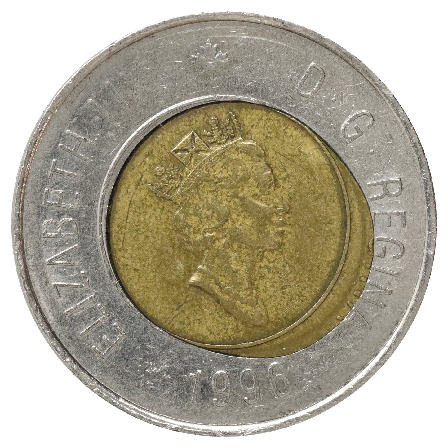 ERROR 1996 Canada Two Dollar (Off-centre Core)