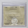1952 Canada 10-cents ICCS Certified MS64 (toned)