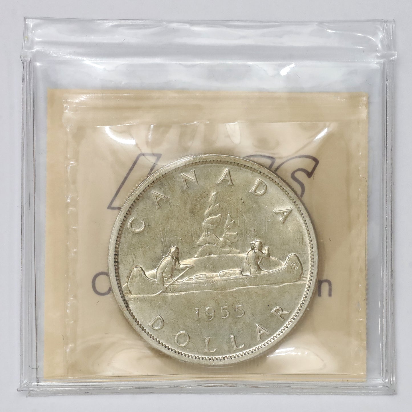1955 Fu Manchu Canada Dollar ICCS Certified MS63 (lightly toned)