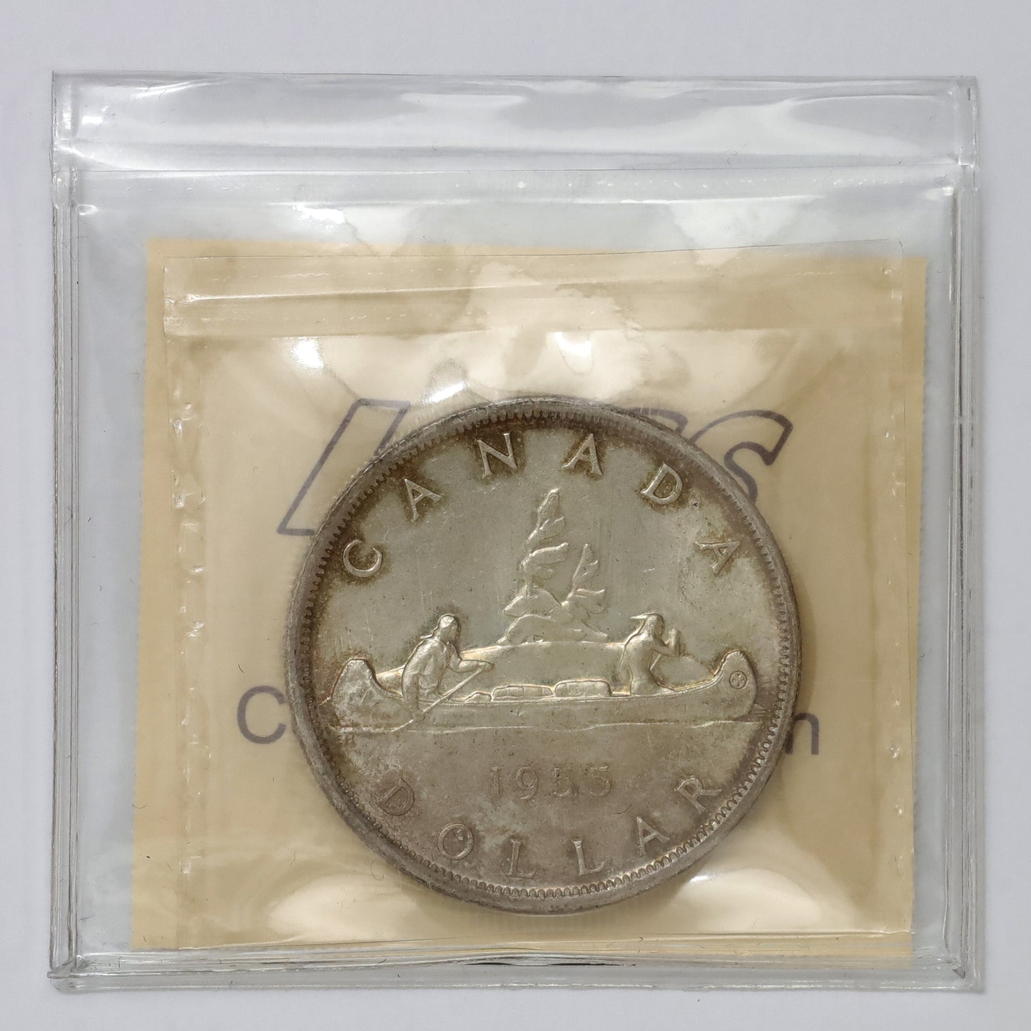 1955 Fu Manchu Canada Dollar ICCS Certified MS64 (lightly toned)
