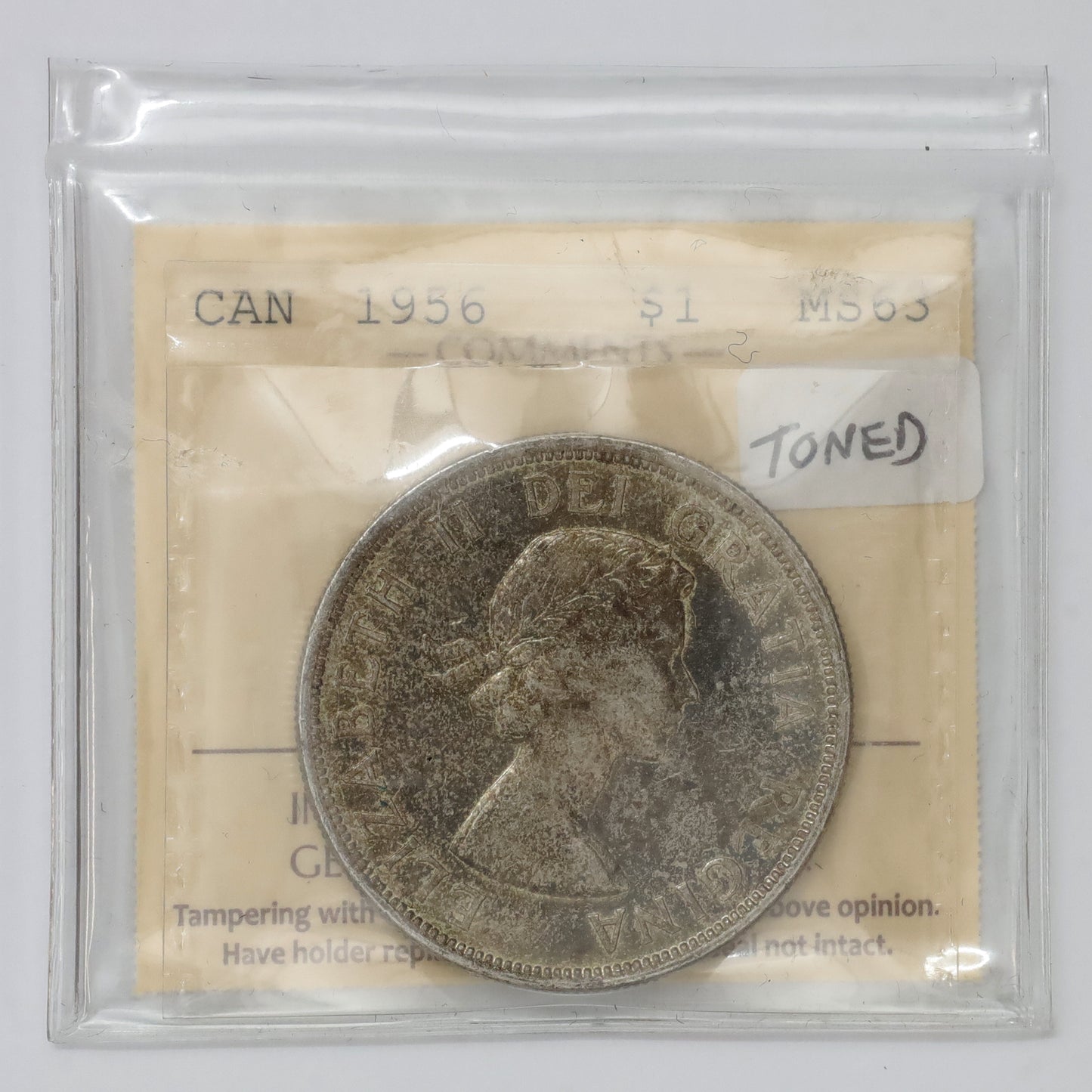 1956 Canada Dollar ICCS Certified MS63 (toned)