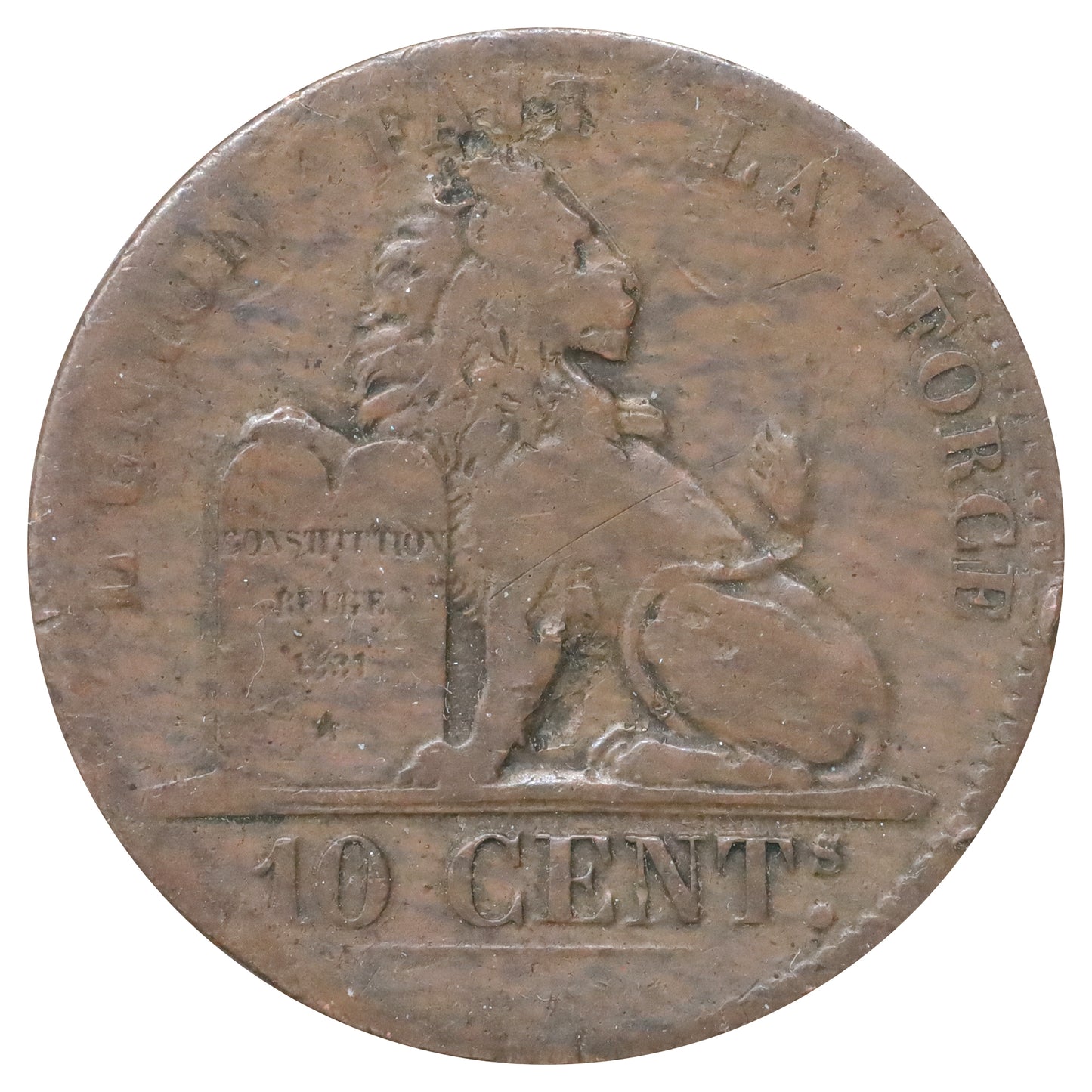 Belgium 1833 Leopold I 10 Centimes Fine (F12) DOD