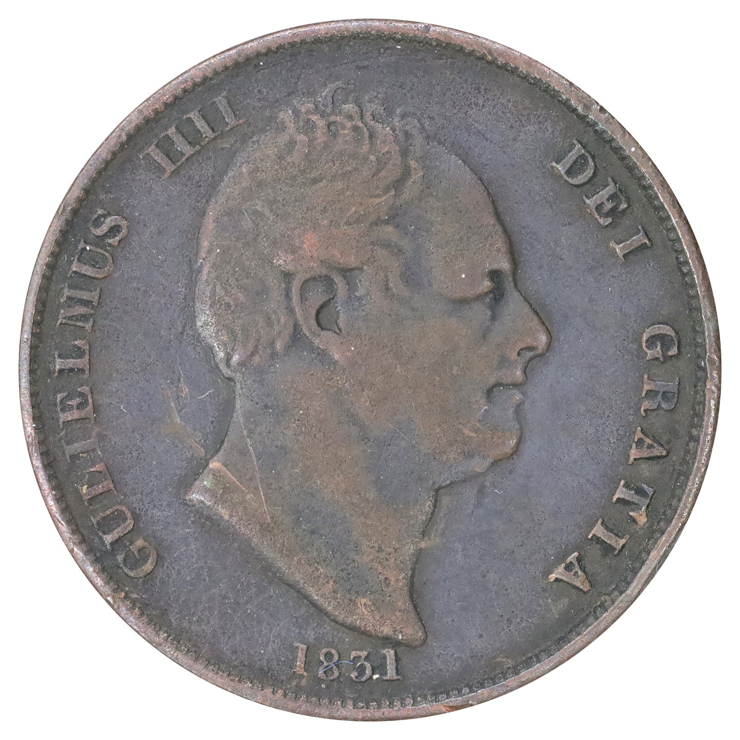 Great Britain 1831 William IV Penny Very Fine (VF20) corrosion